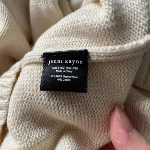 Jenni Kayne Simone V-Neck Sweater XS/S/M Ivory Off White Wool Quiet Lux - Picture 7 of 9